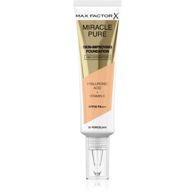 Max Factor Miracle Pure Skin Kauapüsiv jumestuskreem SPF 30 varjund 30 Porcelain 30 ml