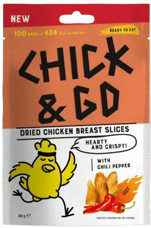 Chick&Go Kana Rinnafilee Viilud Kuivatatud Tšilli 30g