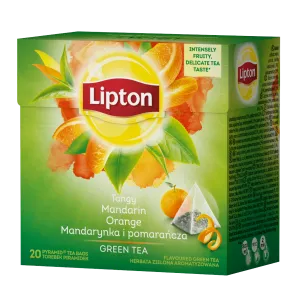 Roheline tee mandarini/apelsini püramiid kotis 20pk, LIPTON, 36 g