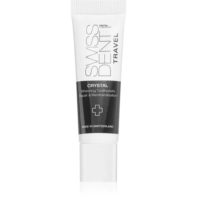 Swissdent Crystal Travel Tube Remineraliseeriv hambapasta valgendava efektiga 10 ml
