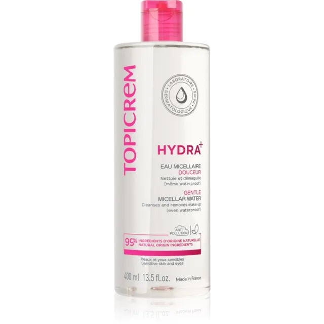 Topicrem UH FACE Gentle Micellar Water Õrn puhastav mitsellaarvesi tundlikule nahale ja silmadele 400 ml