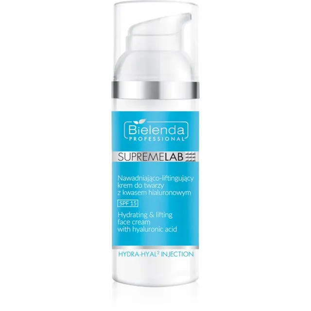 Bielenda Professional Supremelab Hydra-Hyal2 Injection 1,5% Tõstev ja pinguldav kreem hüaluroonhappega SPF 15 50 ml
