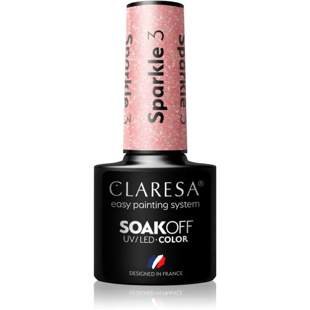 Claresa SoakOff UV/LED Color Sparkle Geelküünelakk varjund 3 5 g