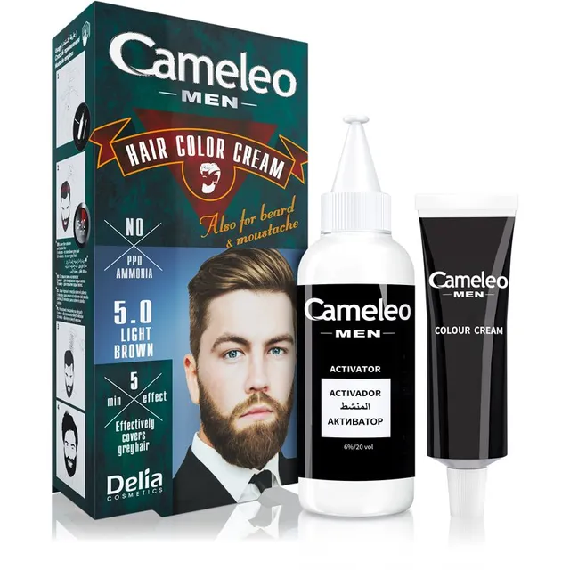 Delia Cosmetics Cameleo Men Juuksevärv varjund 5.0 Light Brown 30 ml