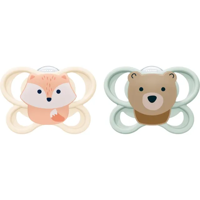 NUK Perfect Match Air 0-2 m lutt Fox/Bear 2 tk