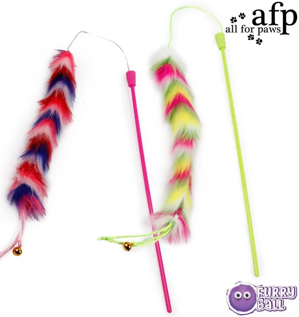 Mänguasi kassile ridvaga Long Fluff Wand (AFP - Furry Ball)