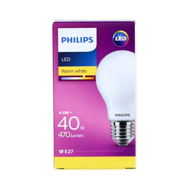 LED pirn GLS A60, E27,40W, 4,5W, 470lum, 15000h, PHILIPS, 1 tk