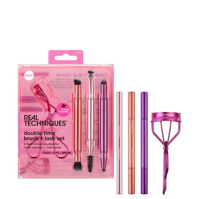 REAL TECHNIQUES Double Time Brush + Lash Gift Set