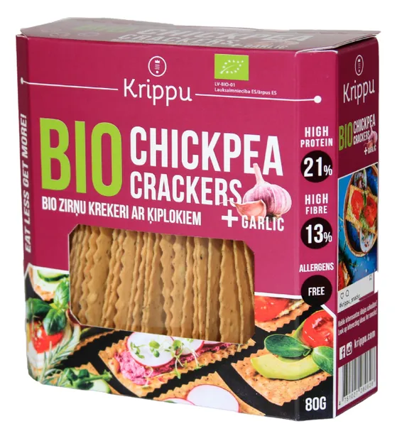 Kikerherne kreekerid küüslauguga, ökoloogiline