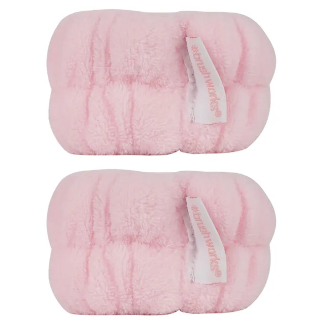 BRUSHWORKS Microfibre Wrist Wash Bands 2pcs