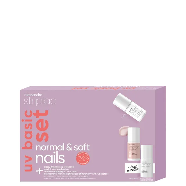 ALESSANDRO Striplac UV Basic + Colour Normal & Soft Nails komplekt