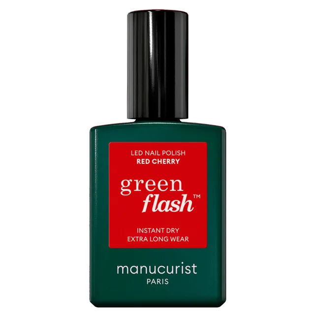 MANUCURIST Green Flash Led Nail Polish Red Cherry 15ml