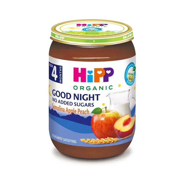 Head ööd teraviljapuder piimasegu ja puuviljadega mahe 4+, HIPP, 190 g