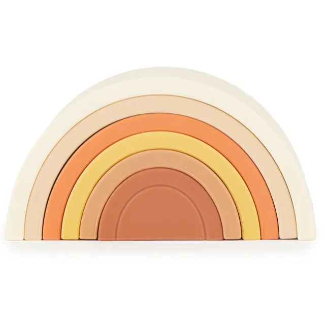 Bieco Silicone Rainbow kokkupandav vikerkaar 12 m+ Chocolate Bliss 6 tk