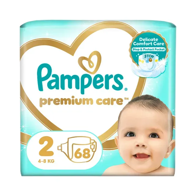 Mähkmed Premium Care, Value Pack S2, PAMPERS, 4-8 kg/68 tk