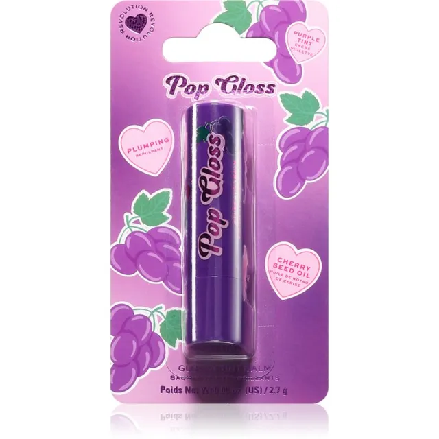 I Heart Revolution Pop Gloss Toonitud huulepalsam varjund Plum Purple 2.7 g