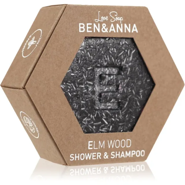 BEN&ANNA Love Soap Shower & Shampoo kaks ühes tahke šampoon ja dušigeel Elm Wood 60 g