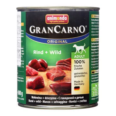 Koerasööt Grancarno Adult ulukiliha 800g