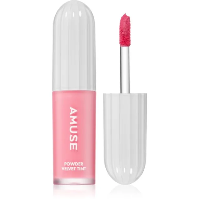 AMUSE Powder Velvet Tint Kauapüsiv vedel huulepulk mati efektiga varjund 01 Rare Peach 3.3 g
