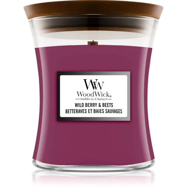 Woodwick Wild Berry & Beets lõhnaküünal puidust taht 275 g