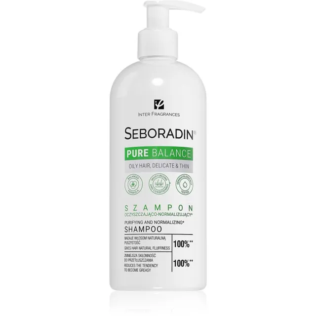 Seboradin Pure Balance Puhastav šampoon rasvastele, õhukestele ja poorsetele juustele 400 ml