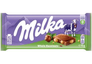 Piimašokolaad täispähklitega MILKA 95g