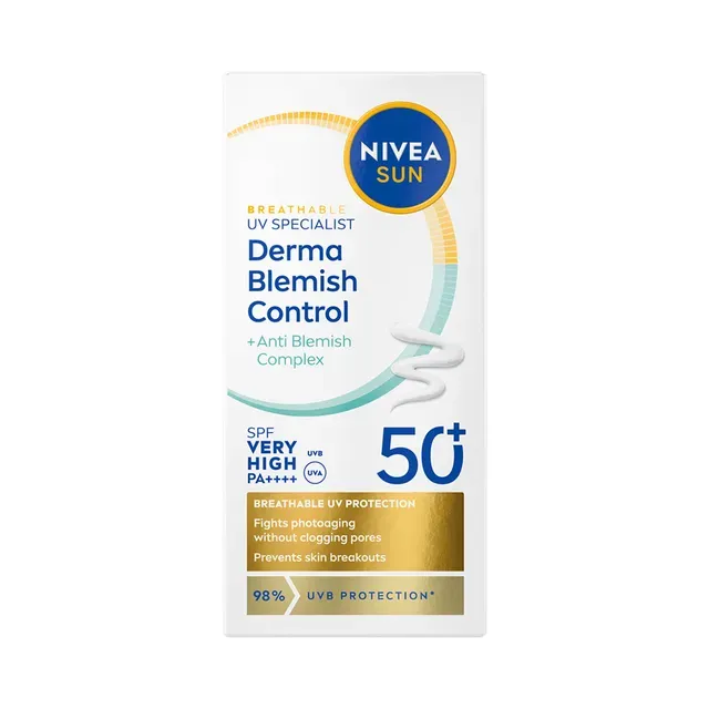 Näokreem Derma rasusele nahale SPF50+, NIVEA SUN, 40ml