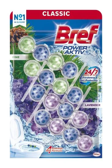 Bref WC värskendaja Power Activ Lavender&Pine 4x50g
