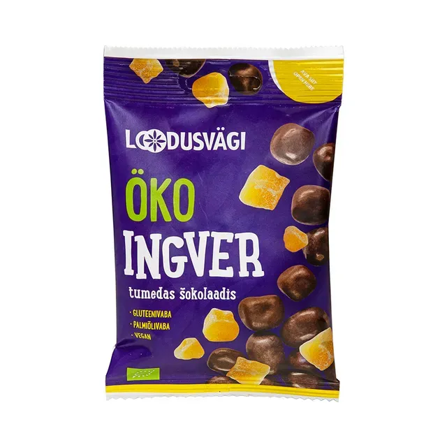Ingver tumedas šokolaadis, LOODUSVÄGI, 50 g