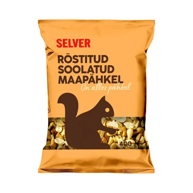 Röstitud soolatud maapähkel 400 g, SELVER, 400 g
