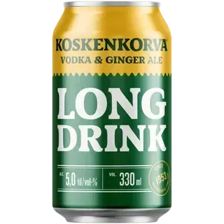 Koskenkorva Long Drink Ginger Ale muu alkohoolne jook 5%vol 330 ml