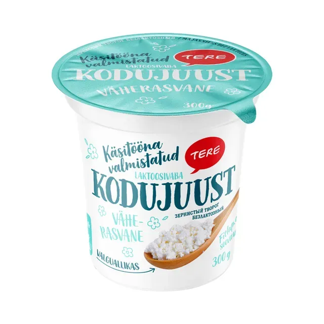 Kodujuust väherasvane laktoosivaba, TERE, 300 g