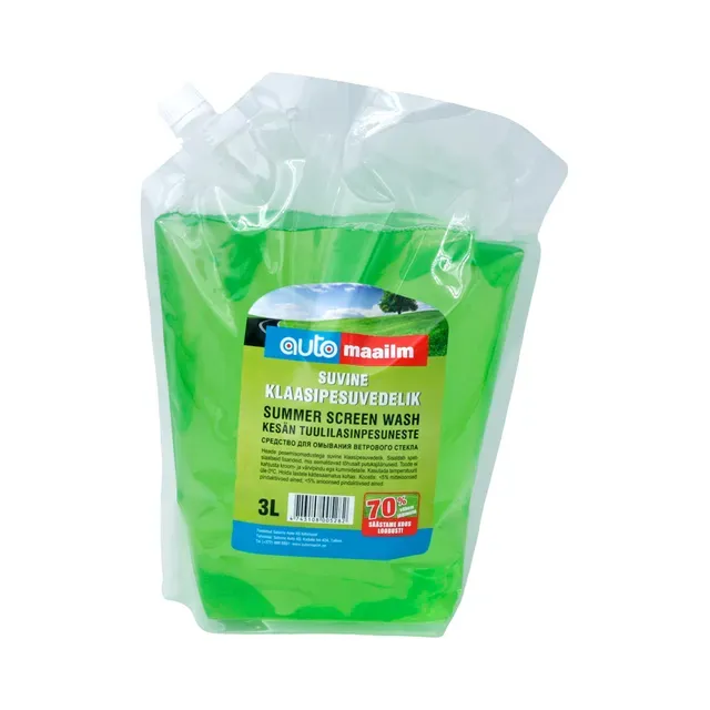 Klaasipesuvedelik suvine, plastkotis, AUTOMAAILM, 3 l