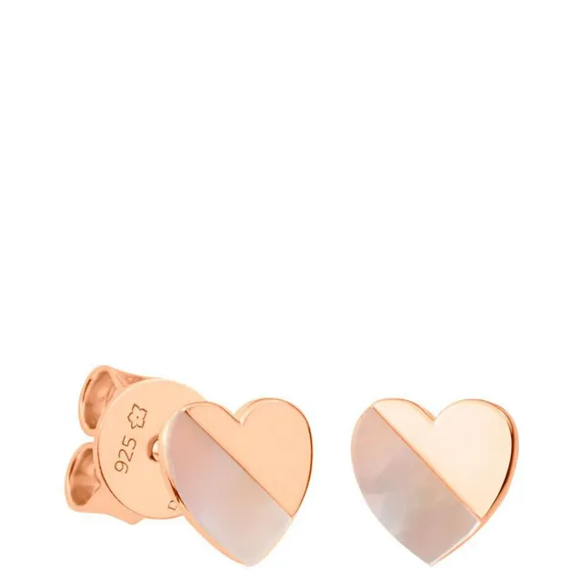 DONDELLA Golden Heart Earrings 1.10g
