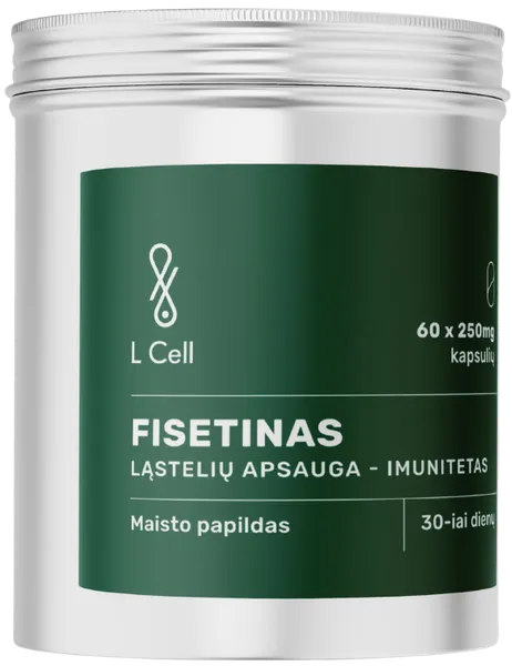 L Cell Fisetin kapslid 250 mg. Toidulisand