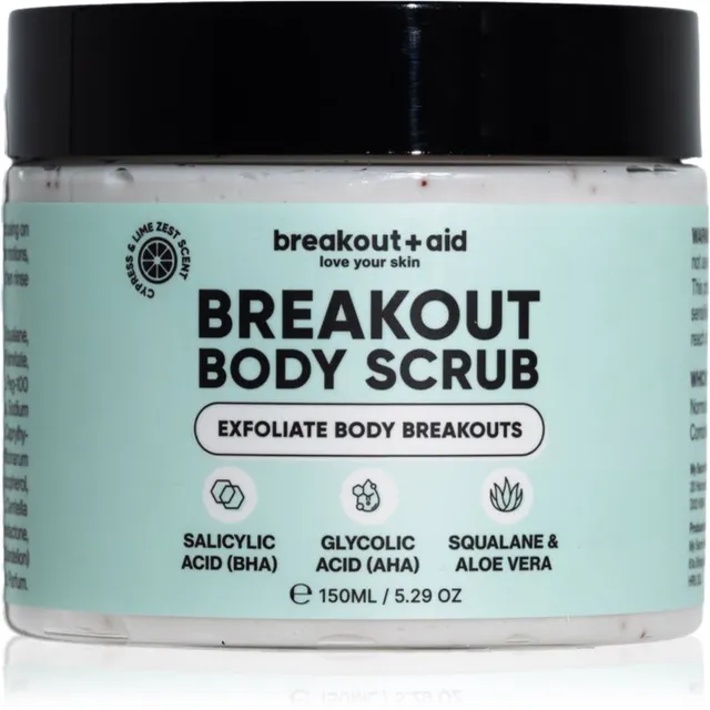 breakout + aid Body Scrub Kehakoorija akne hoolduseks 150 ml