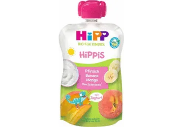 Org.püree virsik.ban.mang.HIPP 100g 6k