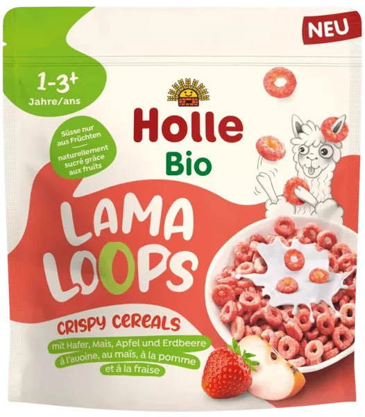 Krõbe kuivhommikusöök maasikatega LAMA LOOPS, ökoloogiline