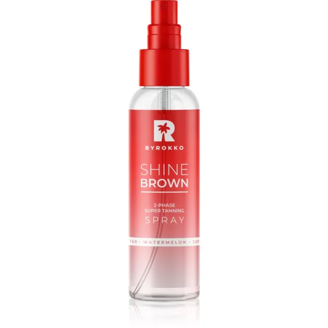 ByRokko Shine Brown Watermelon Näo ja keha päevituse kiirendaja pihustiga 104 ml
