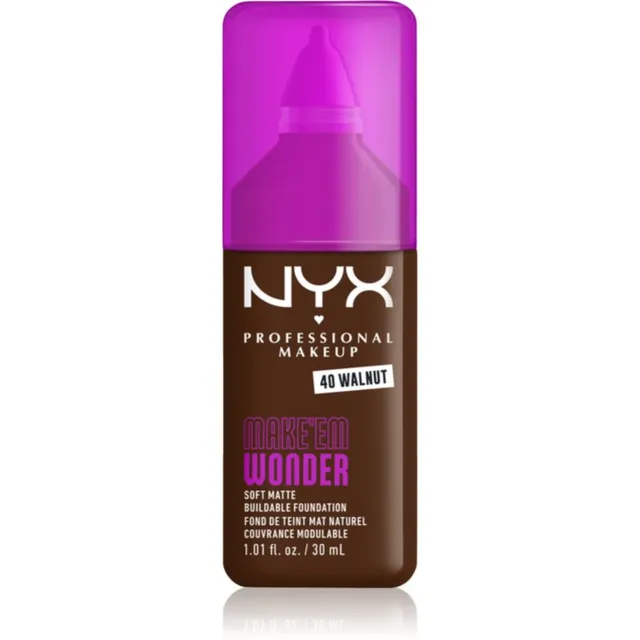 NYX Professional Makeup Make ‘Em Wonder Kerge matistav jumestuskreem varjund 40 Walnut 30 ml
