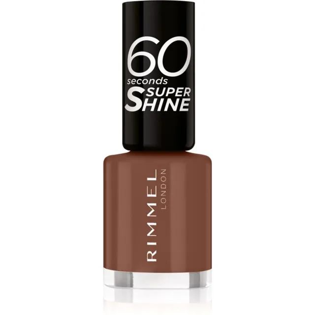 Rimmel 60 Seconds Super Shine Küünelakk varjund 140 Chocolate Eclipse 8 ml