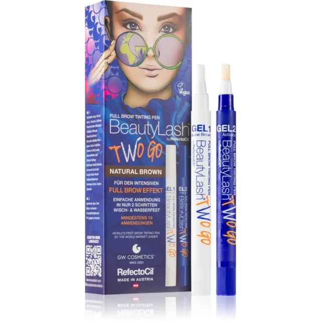 RefectoCil BeautyLash Two Go Kulmuvärv varjund Natural Brown 2x15 ml