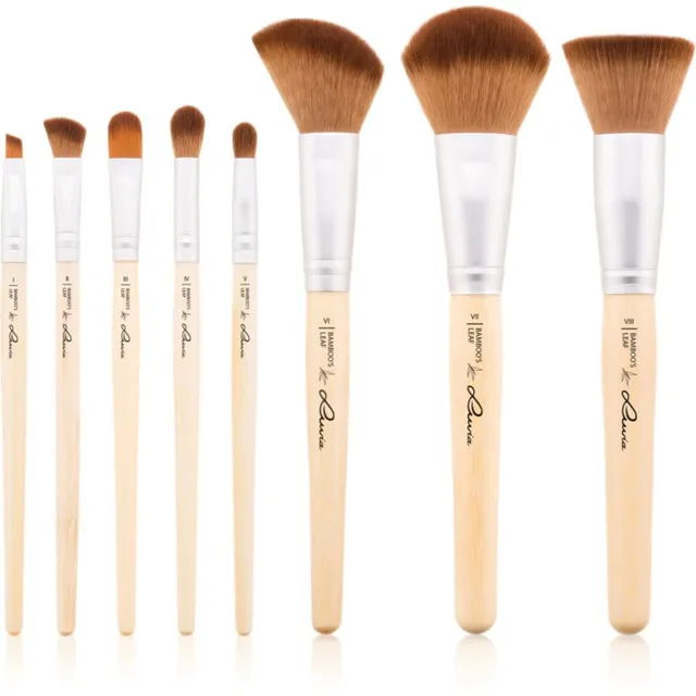 Luvia Cosmetics Bamboo’s Leaf Brush Set Meigipintslite komplekt koos kotiga
