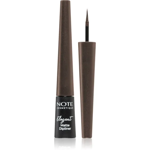 Note Cosmetique Elegant Matte Dipliner Vedel silmapliiats metalse mati viimistlusega varjund 02 Coffee Brown 2.5 ml