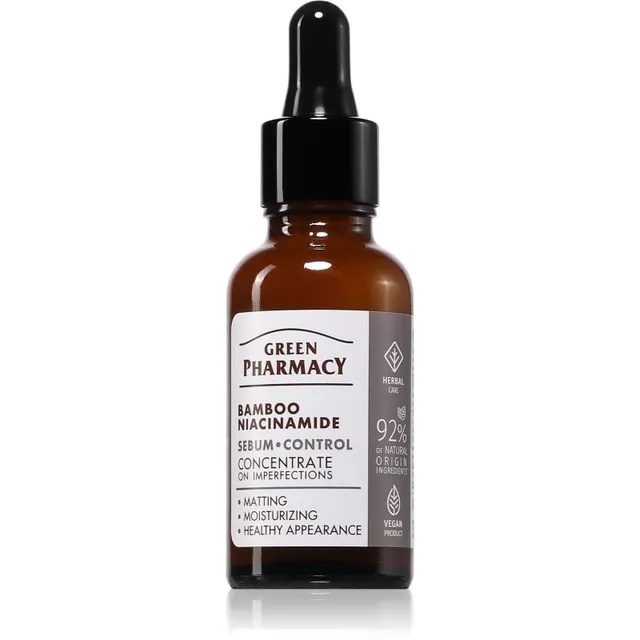 Green Pharmacy Bamboo & Niacinamide Face Serum Intensiivselt niisutav seerum 30 ml