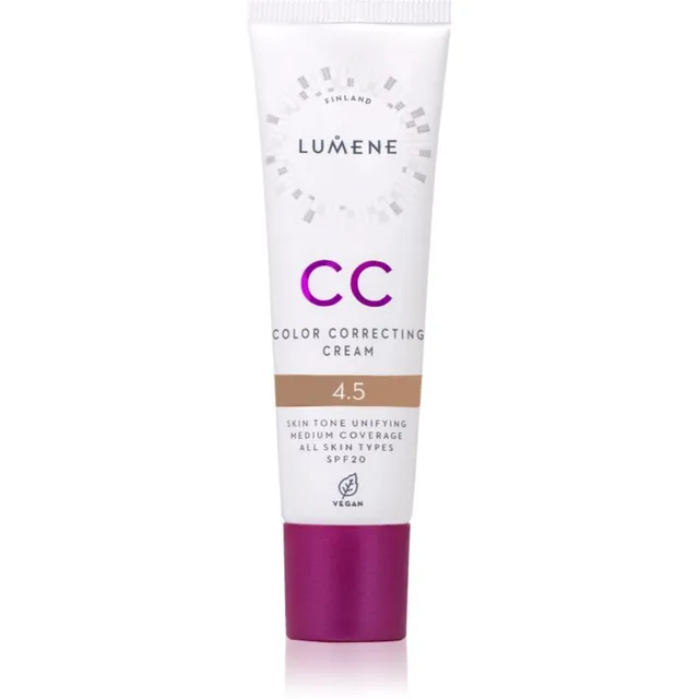 Lumene CC Color Correcting Cream CC kreem ühtlaseks nahatooniks SPF 20 varjund 4.5 (Neutral) 30 ml