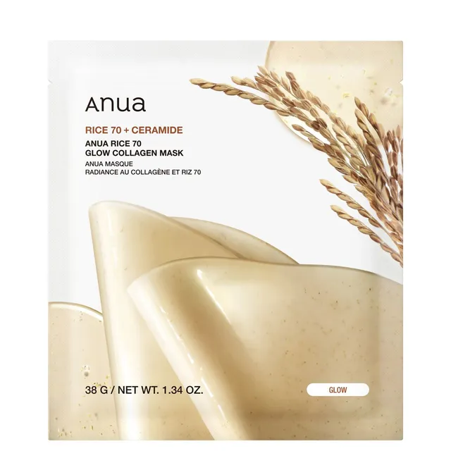 ANUA Rice 70+ Ceramide Glow Collagen Mask 38g