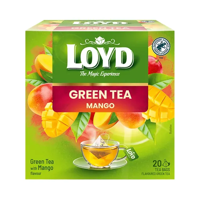 Rohelise tee jook Mango aroomiga 20pk, LOYD, 30g