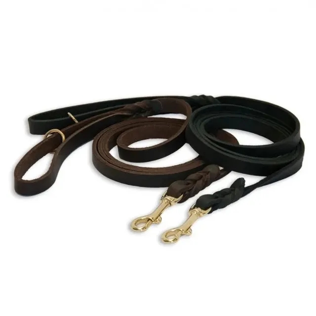 Feel Braid nahast jalutusrihm, must, 2,2 × 180 cm