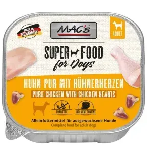 MAC´s konserv koerale KANA ja KANASÜDAMED (99% liha), teraviljavaba, kausike (Superfood Dog Pure Chicken with Chicken Hearts)